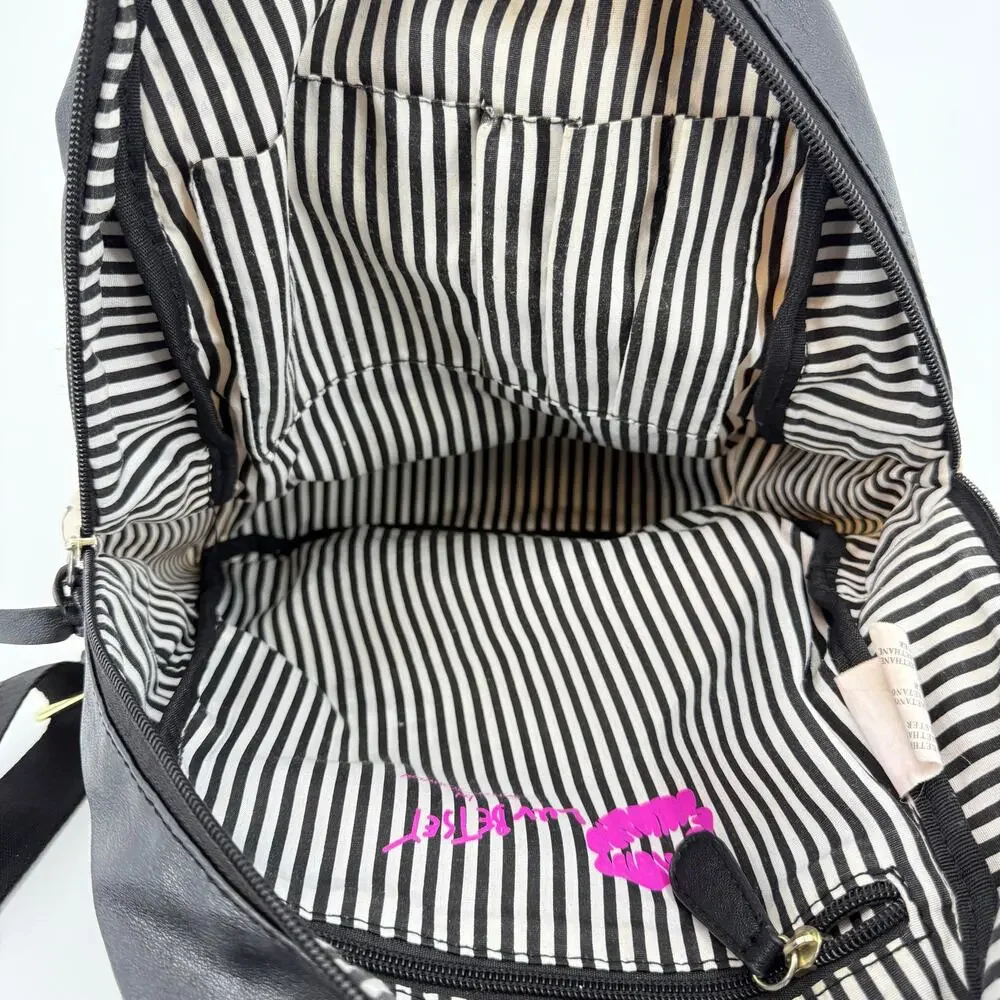 Betsey Johnson Pow Meow Mini Backpack Retro Comic Book Cartoon Style 13x10x5